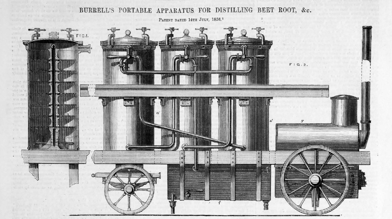 March 1857 - Burrell's portable beetroot distillery | The Engineer The Engineer - Vimarsana News