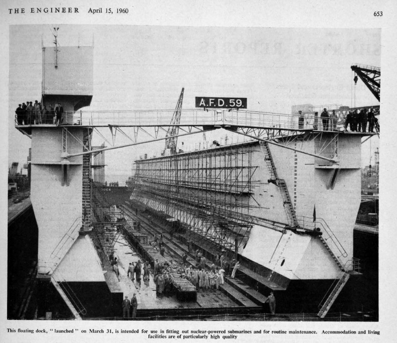 April 1960 - The Admiralty floating dock | The Engineer The Engineer - Vimarsana News